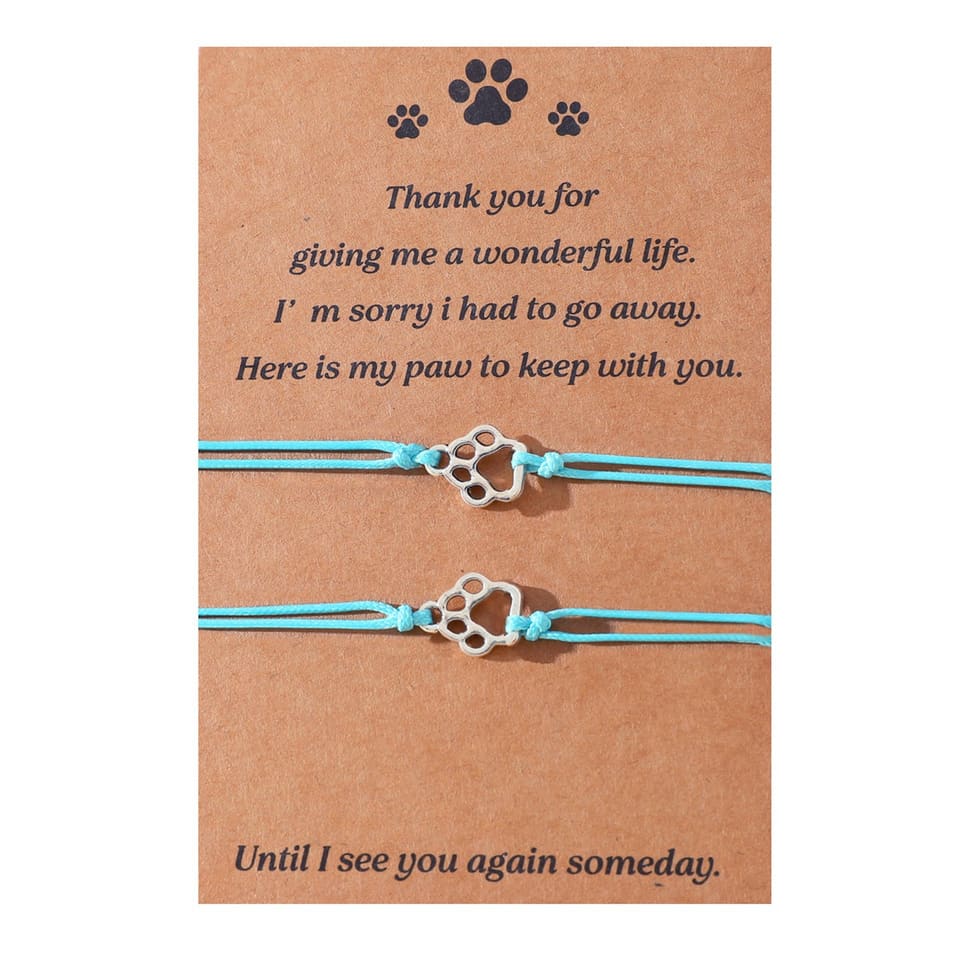 In Their Honor - Paw Bracelet — Blue