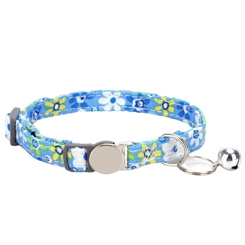 Wildflower Cat Collar — Bluebell