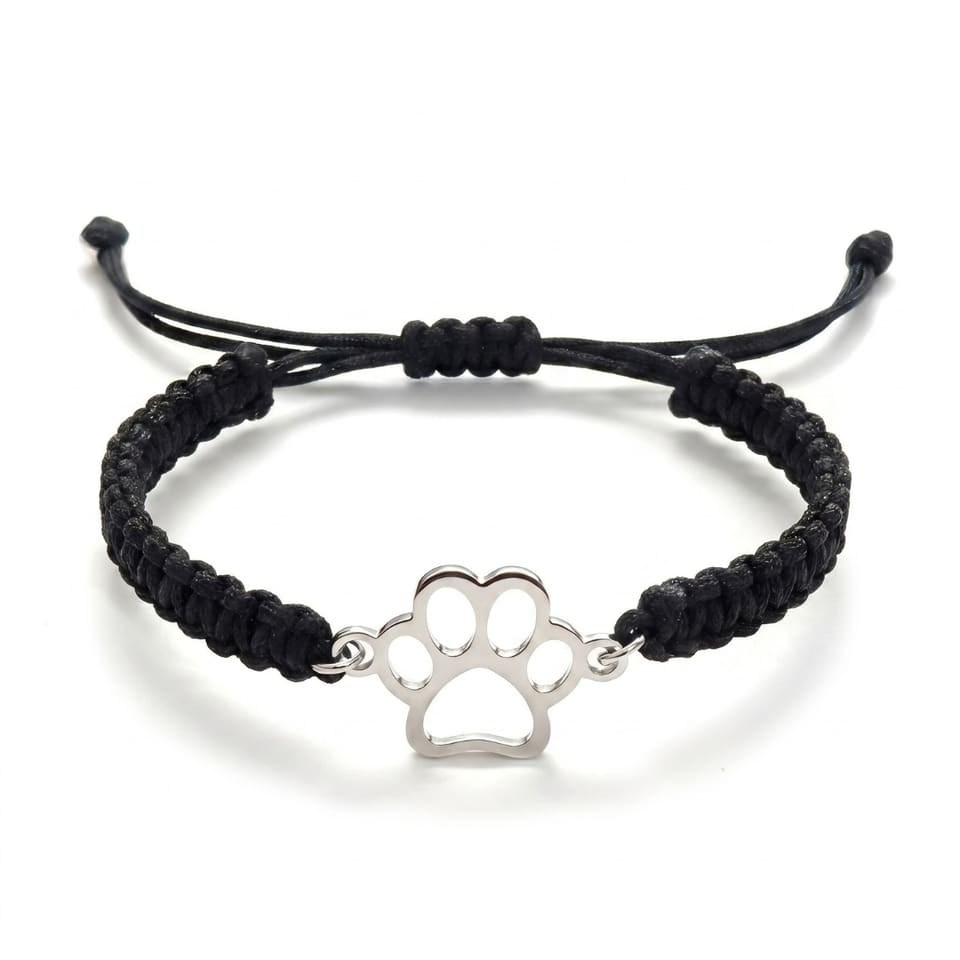 Guardian Paw Bracelet — Black/Silver