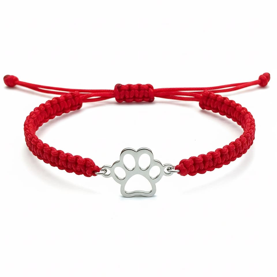 Guardian Paw Bracelet — Red/Silver